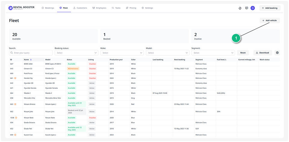 How to add a vehicle